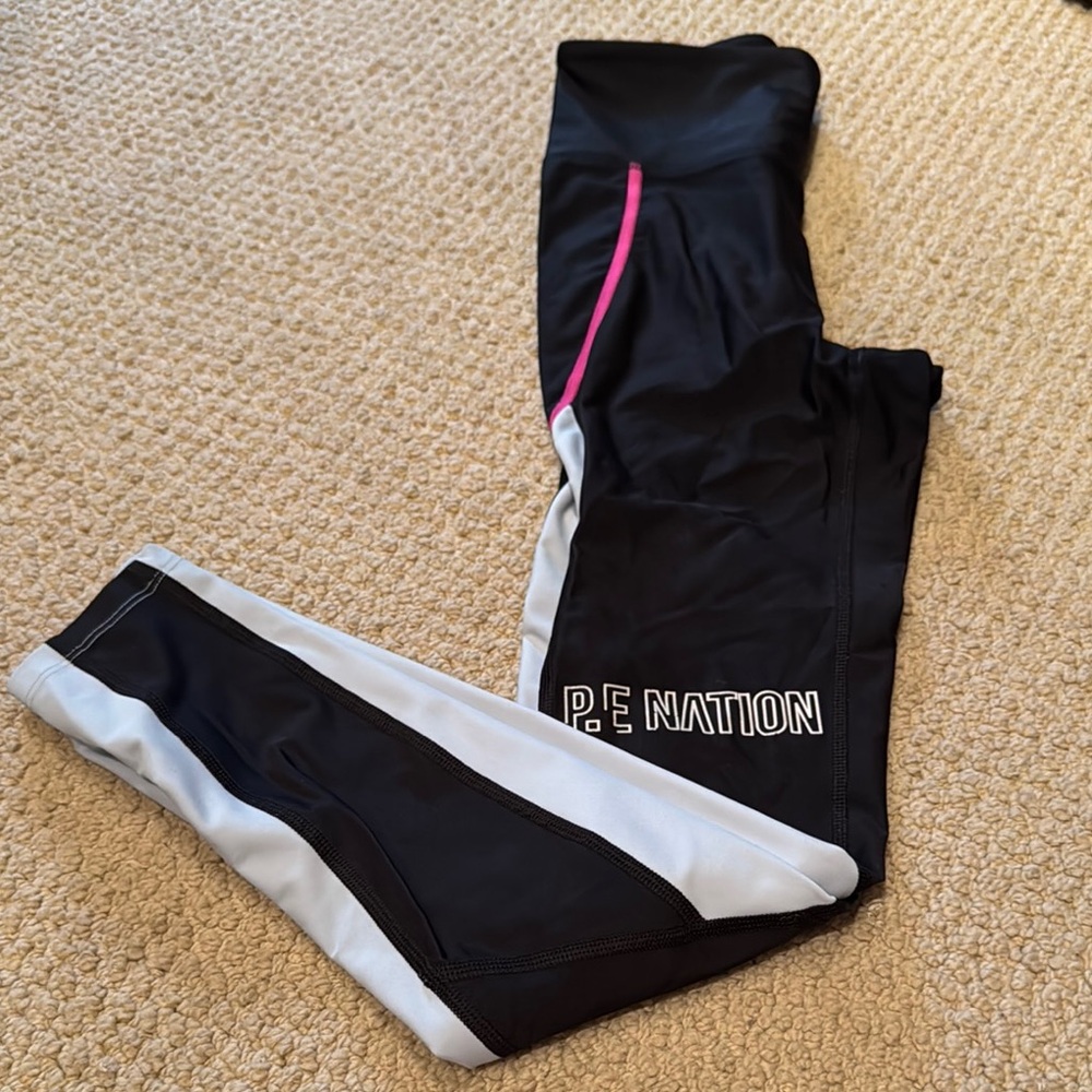 P.E Nation Black and Light Blue Women’s Leggings